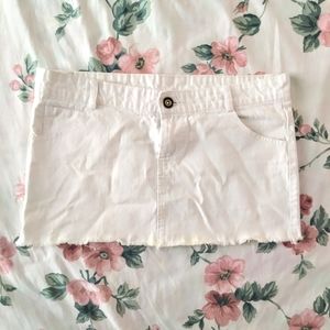 *SALE* Y2K White Denim Jean Mini Skirt 2000s